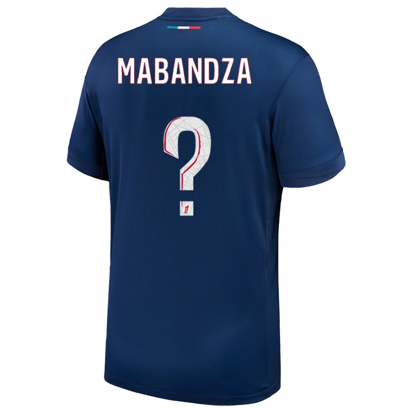 Danxen Mujer Camiseta Emeryc Mabandza Batantou #0 Azul Marino Blanco 1ª Equipación 2024/25 La Camisa México