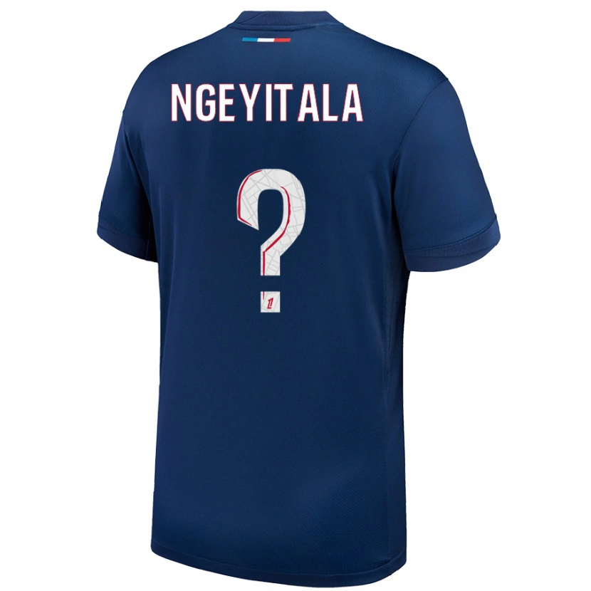 Danxen Mujer Camiseta Aurélien Ngeyitala #0 Azul Marino Blanco 1ª Equipación 2024/25 La Camisa México