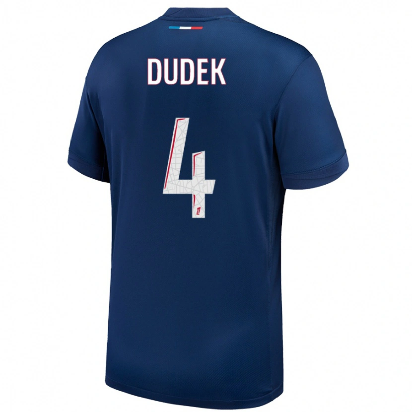 Danxen Mujer Camiseta Paulina Dudek #4 Azul Marino Blanco 1ª Equipación 2024/25 La Camisa México