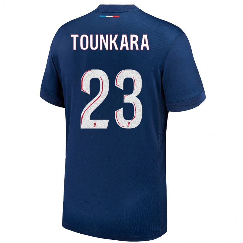 Danxen Mujer Camiseta Aïssatou Tounkara #23 Azul Marino Blanco 1ª Equipación 2024/25 La Camisa México