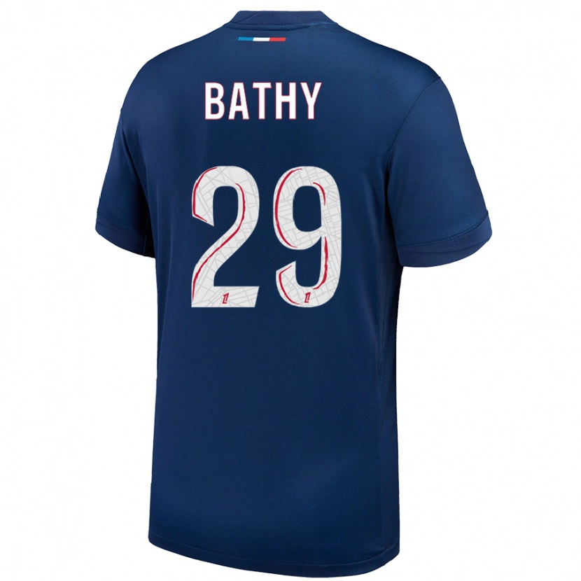 Danxen Mujer Camiseta Griedge Mbock Bathy #29 Azul Marino Blanco 1ª Equipación 2024/25 La Camisa México
