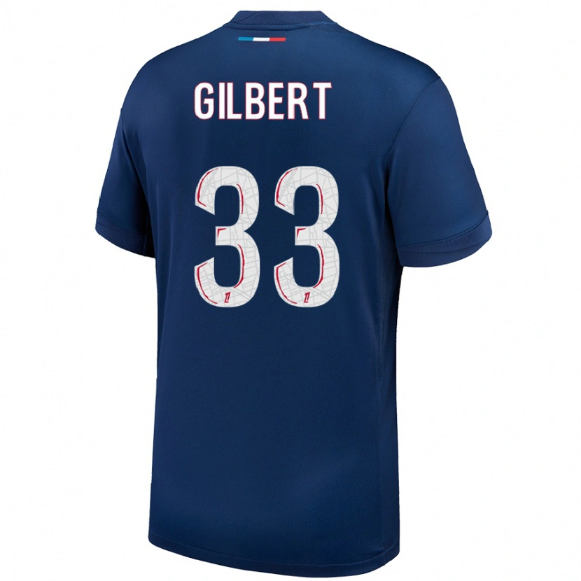 Danxen Mujer Camiseta Tara Elimbi Gilbert #33 Azul Marino Blanco 1ª Equipación 2024/25 La Camisa México