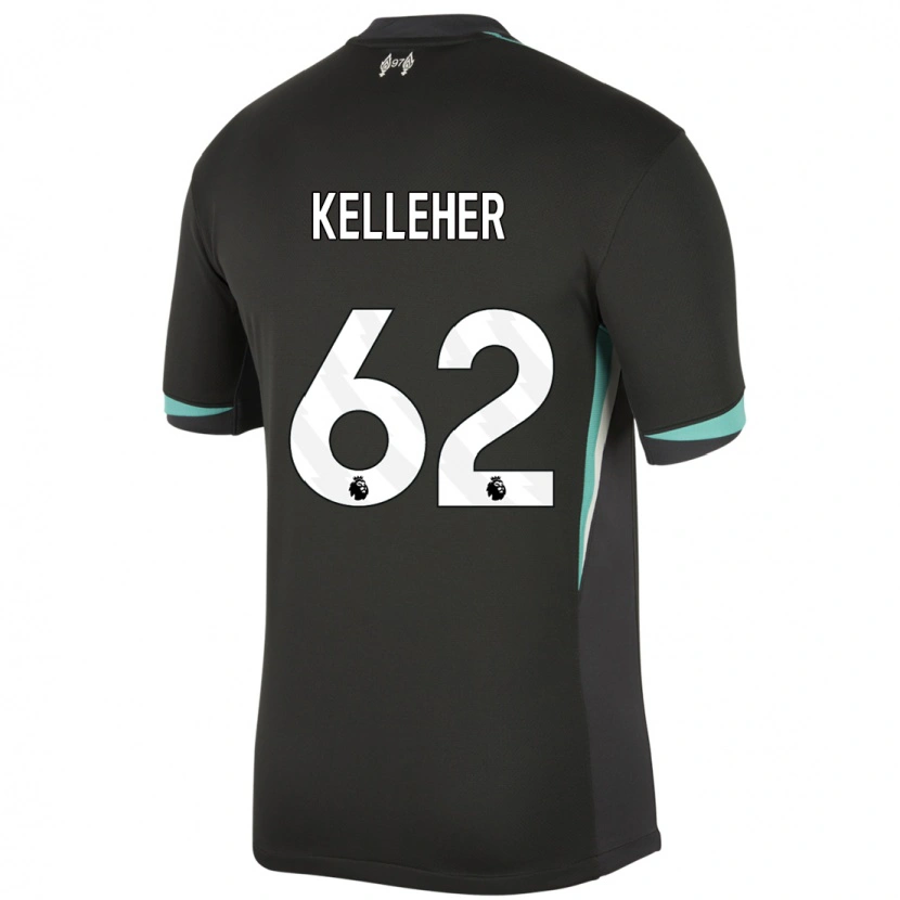 Danxen Mujer Camiseta Caoimhín Kelleher #62 Negro Antracita Blanco 2ª Equipación 2024/25 La Camisa México
