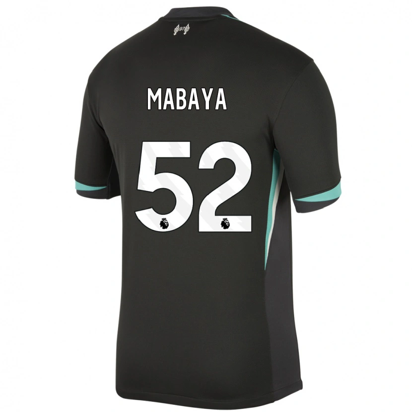 Danxen Mujer Camiseta Isaac Mabaya #52 Negro Antracita Blanco 2ª Equipación 2024/25 La Camisa México