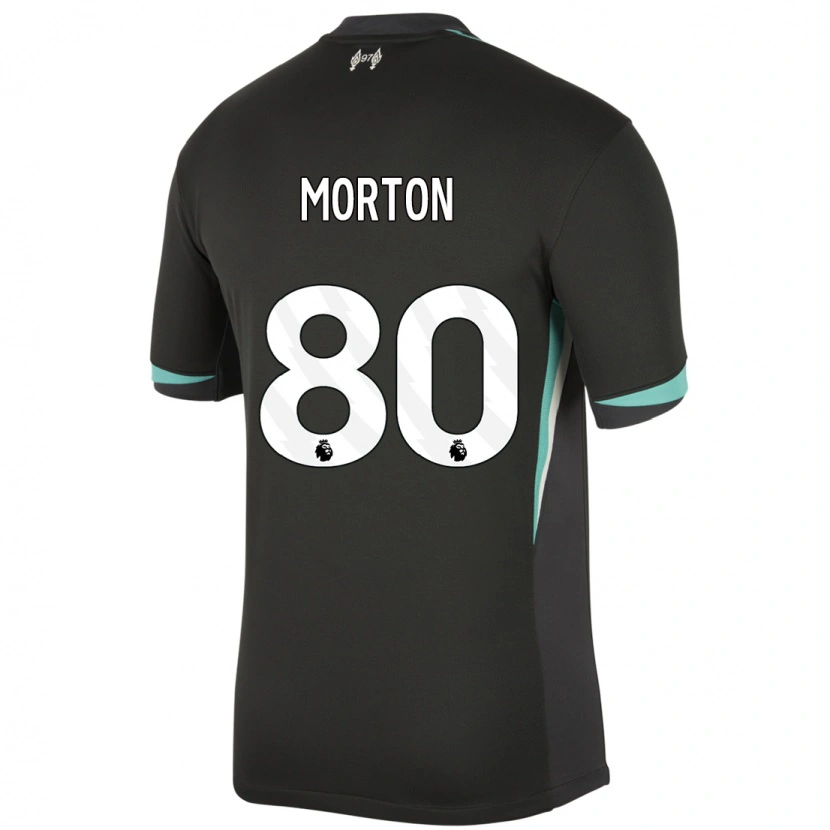 Danxen Mujer Camiseta Tyler Morton #80 Negro Antracita Blanco 2ª Equipación 2024/25 La Camisa México
