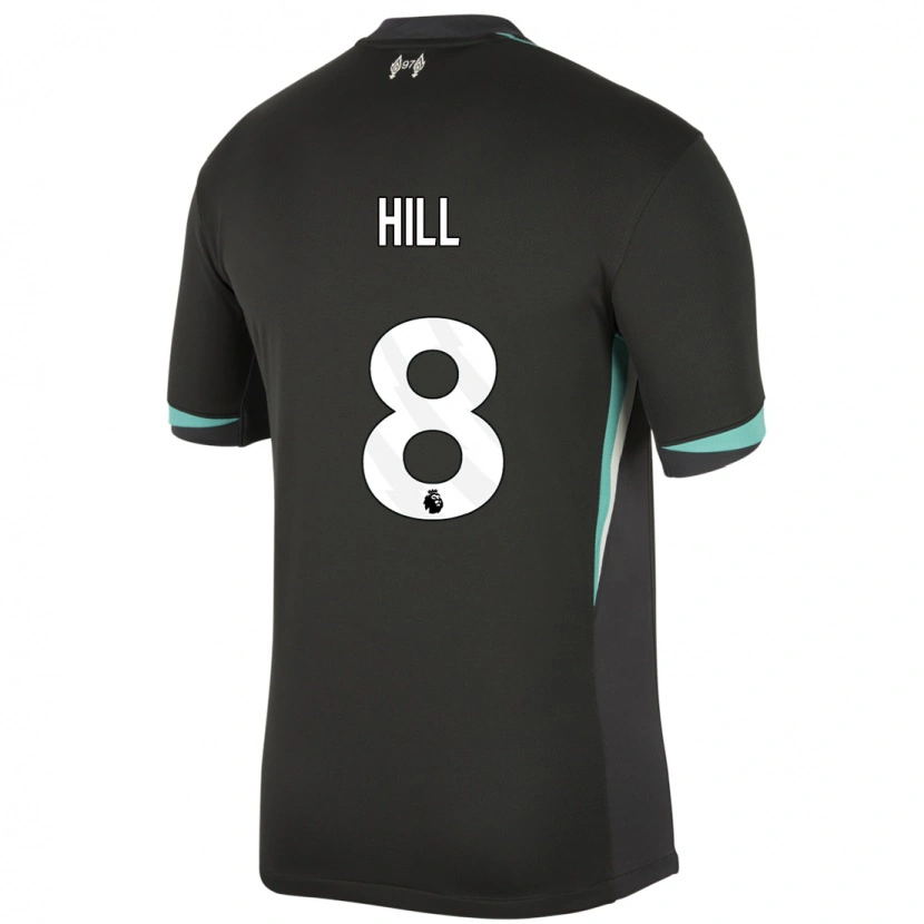 Danxen Mujer Camiseta Tom Hill #8 Negro Antracita Blanco 2ª Equipación 2024/25 La Camisa México