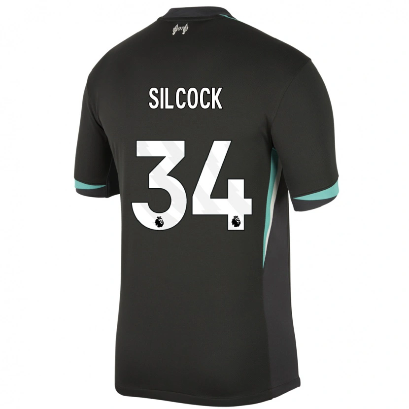 Danxen Mujer Camiseta Hannah Silcock #34 Negro Antracita Blanco 2ª Equipación 2024/25 La Camisa México