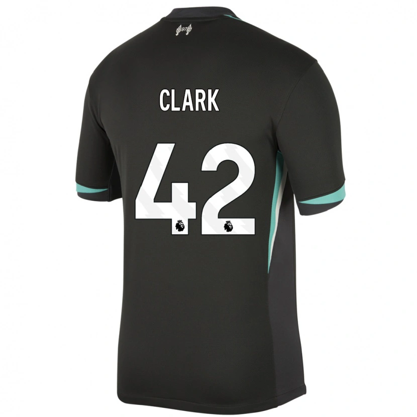 Danxen Mujer Camiseta Bobby Clark #42 Negro Antracita Blanco 2ª Equipación 2024/25 La Camisa México