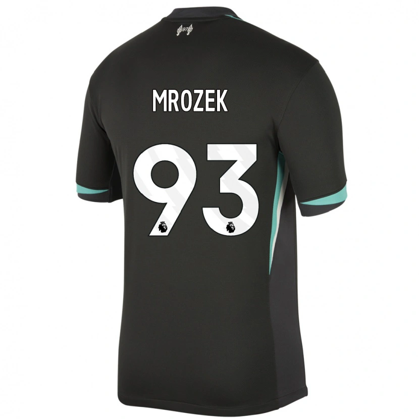 Danxen Mujer Camiseta Fabian Mrozek #93 Negro Antracita Blanco 2ª Equipación 2024/25 La Camisa México