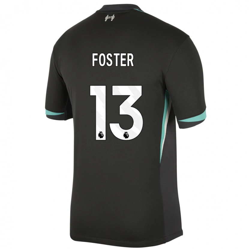 Danxen Mujer Camiseta Rylee Foster #13 Negro Antracita Blanco 2ª Equipación 2024/25 La Camisa México