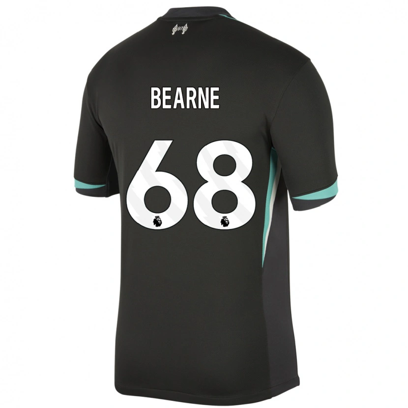 Danxen Mujer Camiseta Jack Bearne #68 Negro Antracita Blanco 2ª Equipación 2024/25 La Camisa México