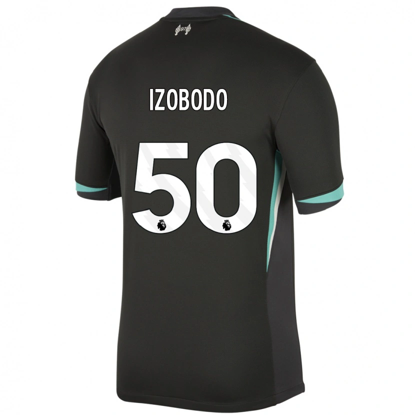 Danxen Mujer Camiseta Elijah Izobodo John #50 Negro Antracita Blanco 2ª Equipación 2024/25 La Camisa México