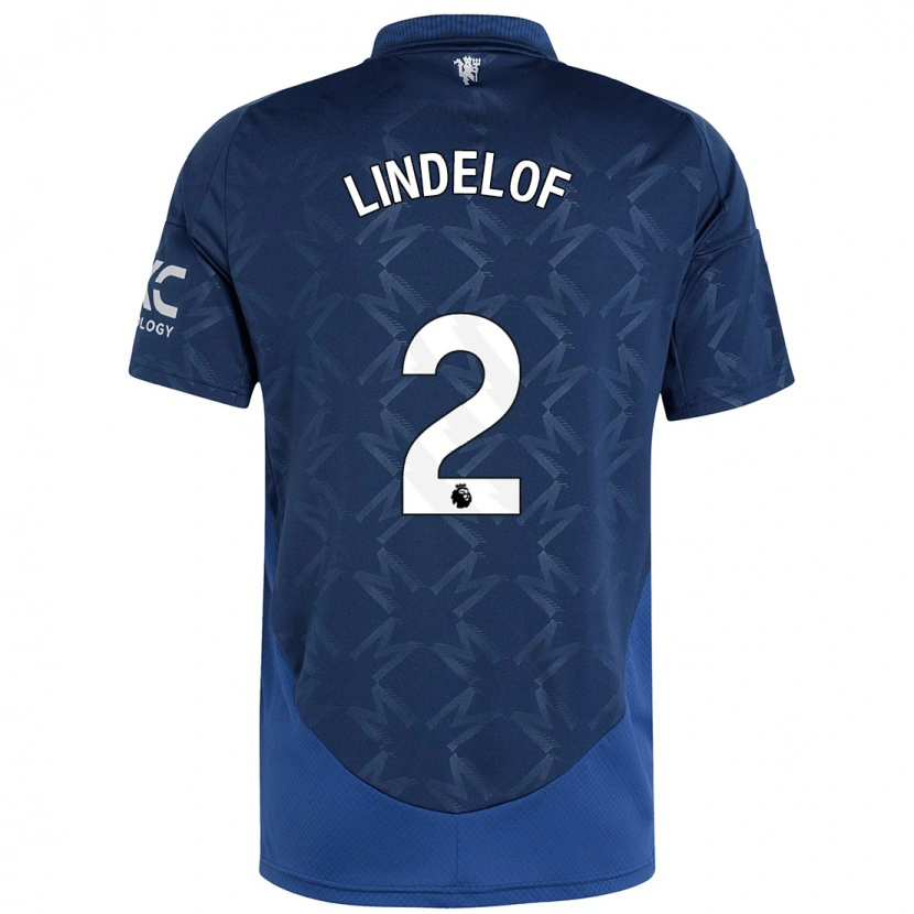 Danxen Mujer Camiseta Victor Lindelöf #2 Índigo 2ª Equipación 2024/25 La Camisa México