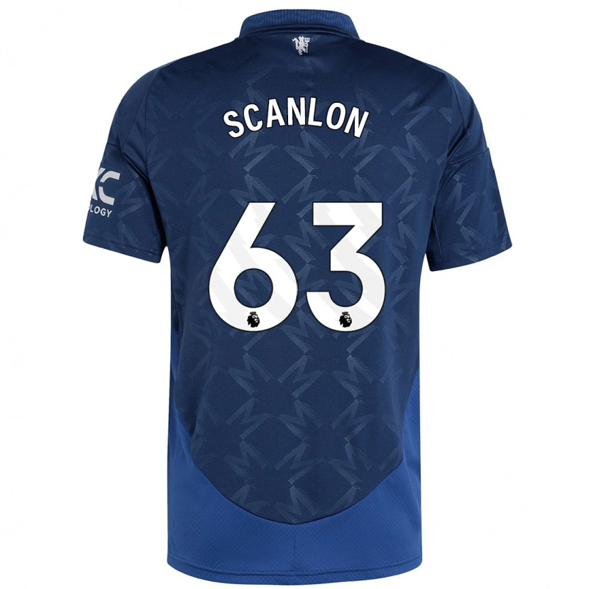Danxen Mujer Camiseta James Scanlon #63 Índigo 2ª Equipación 2024/25 La Camisa México