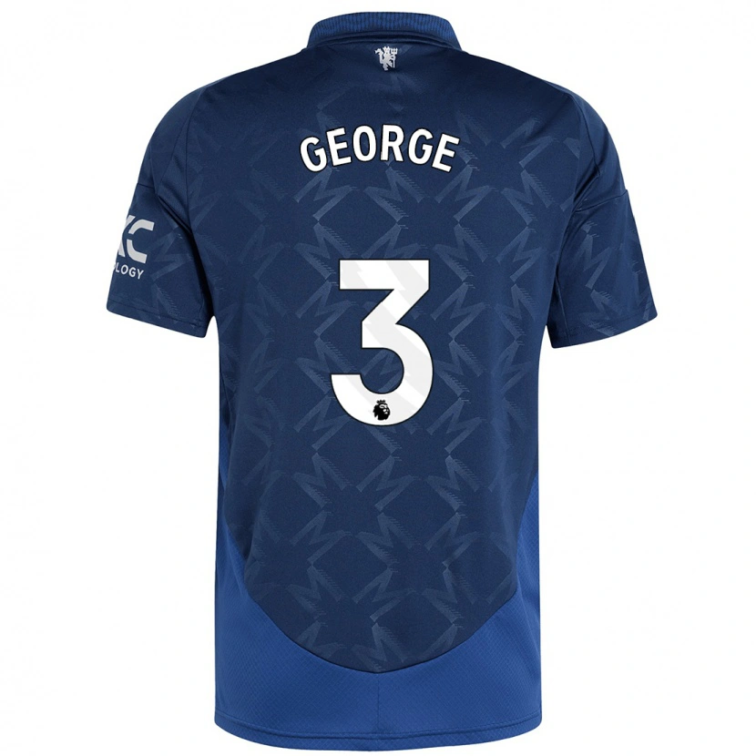 Danxen Mujer Camiseta Gabby George #3 Índigo 2ª Equipación 2024/25 La Camisa México