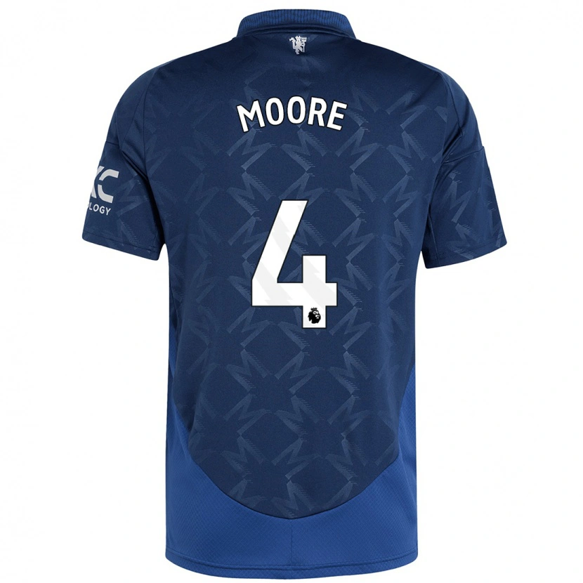 Danxen Mujer Camiseta Jade Moore #4 Índigo 2ª Equipación 2024/25 La Camisa México