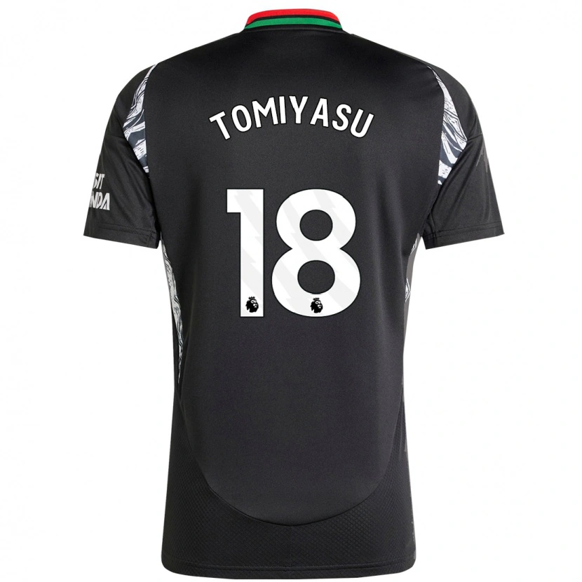 Danxen Mujer Camiseta Takehiro Tomiyasu #18 Negro 2ª Equipación 2024/25 La Camisa México