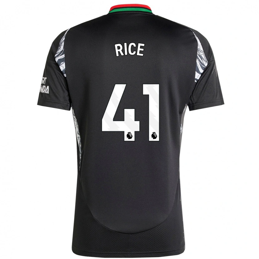 Danxen Mujer Camiseta Declan Rice #41 Negro 2ª Equipación 2024/25 La Camisa México