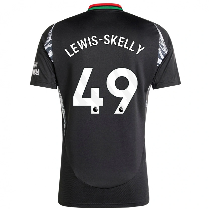 Danxen Mujer Camiseta Myles Lewis-Skelly #49 Negro 2ª Equipación 2024/25 La Camisa México