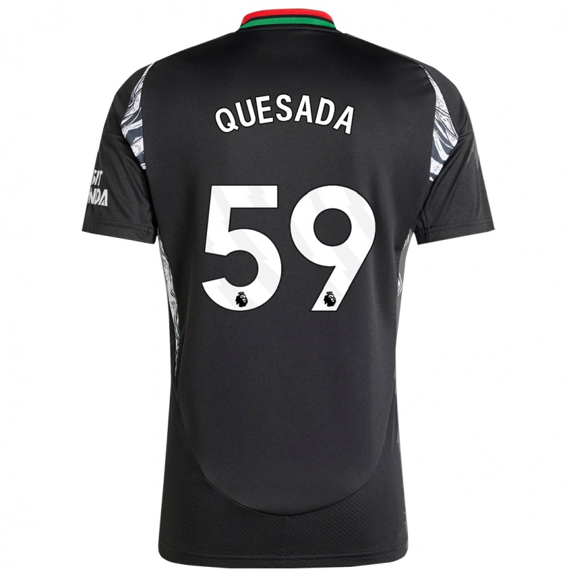Danxen Mujer Camiseta Elián Quesada #59 Negro 2ª Equipación 2024/25 La Camisa México