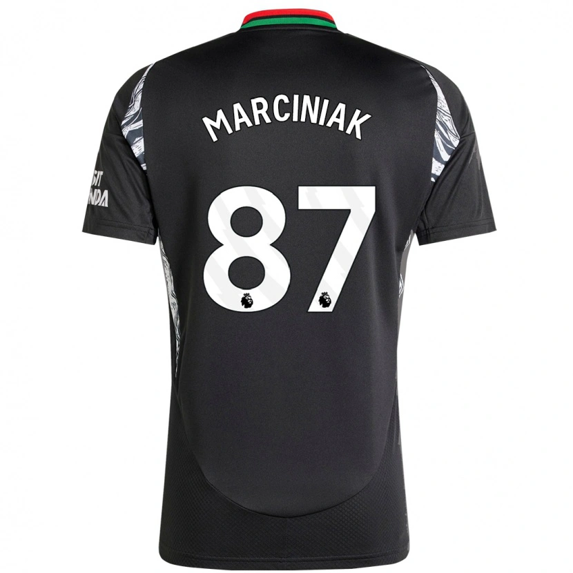 Danxen Mujer Camiseta Alex Marciniak #87 Negro 2ª Equipación 2024/25 La Camisa México