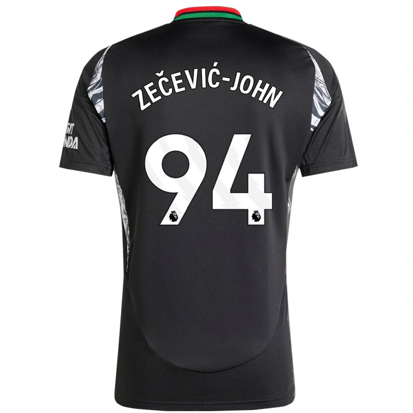 Danxen Mujer Camiseta Louis Zečević-John #94 Negro 2ª Equipación 2024/25 La Camisa México