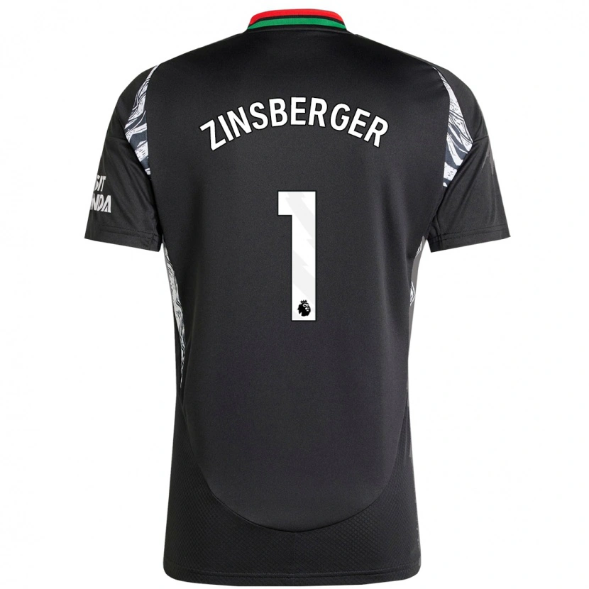 Danxen Mujer Camiseta Manuela Zinsberger #1 Negro 2ª Equipación 2024/25 La Camisa México