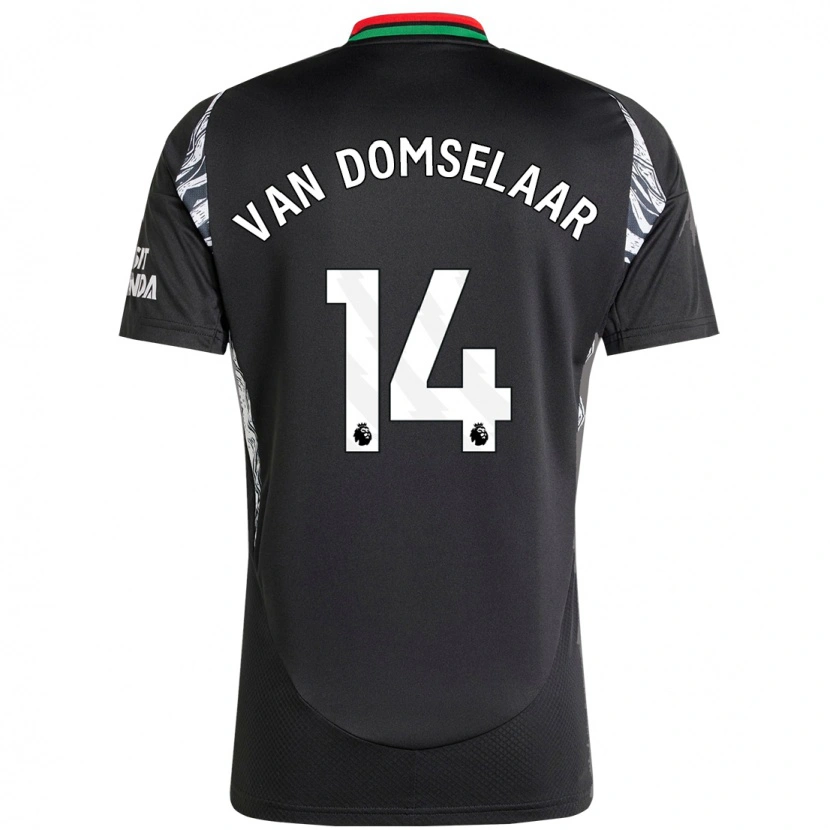 Danxen Mujer Camiseta Daphne Van Domselaar #14 Negro 2ª Equipación 2024/25 La Camisa México