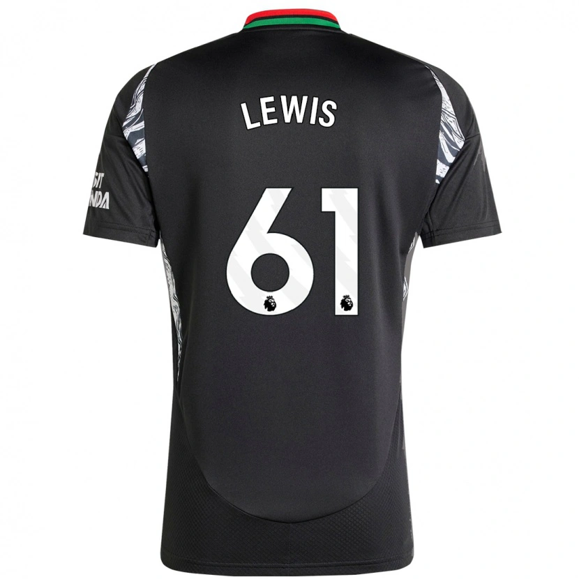 Danxen Mujer Camiseta George Lewis #61 Negro 2ª Equipación 2024/25 La Camisa México