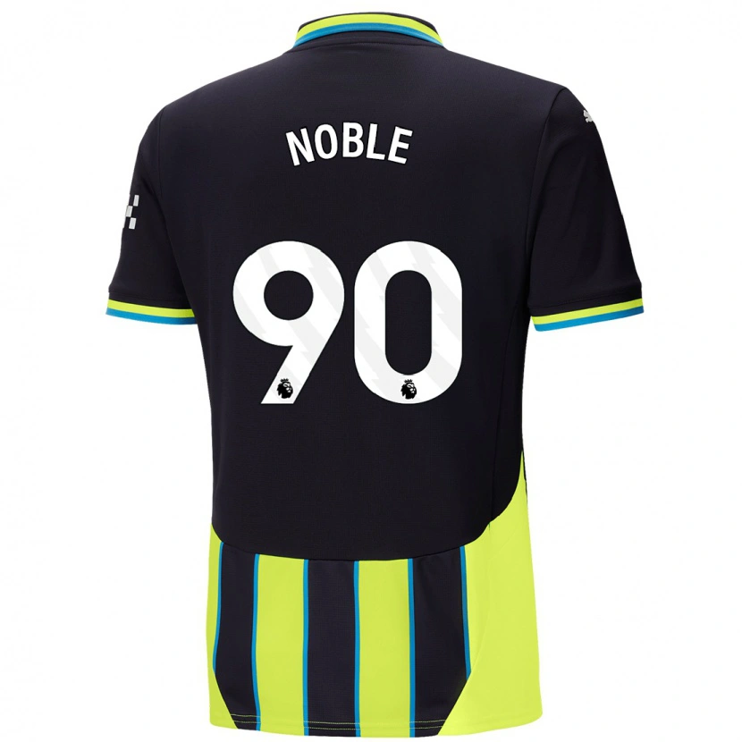 Danxen Mujer Camiseta Kian Noble #90 Azul Amarillo 2ª Equipación 2024/25 La Camisa México