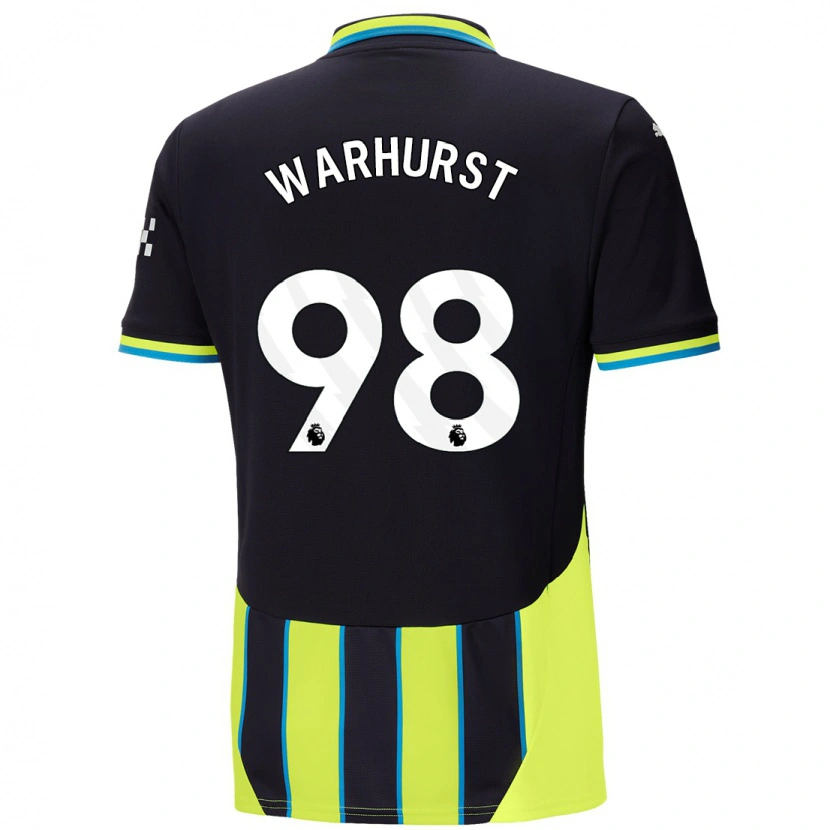 Danxen Mujer Camiseta Matty Warhurst #98 Azul Amarillo 2ª Equipación 2024/25 La Camisa México