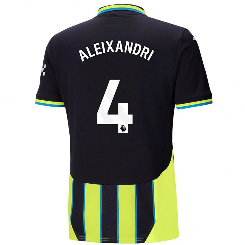 Danxen Mujer Camiseta Laia Aleixandri #4 Azul Amarillo 2ª Equipación 2024/25 La Camisa México