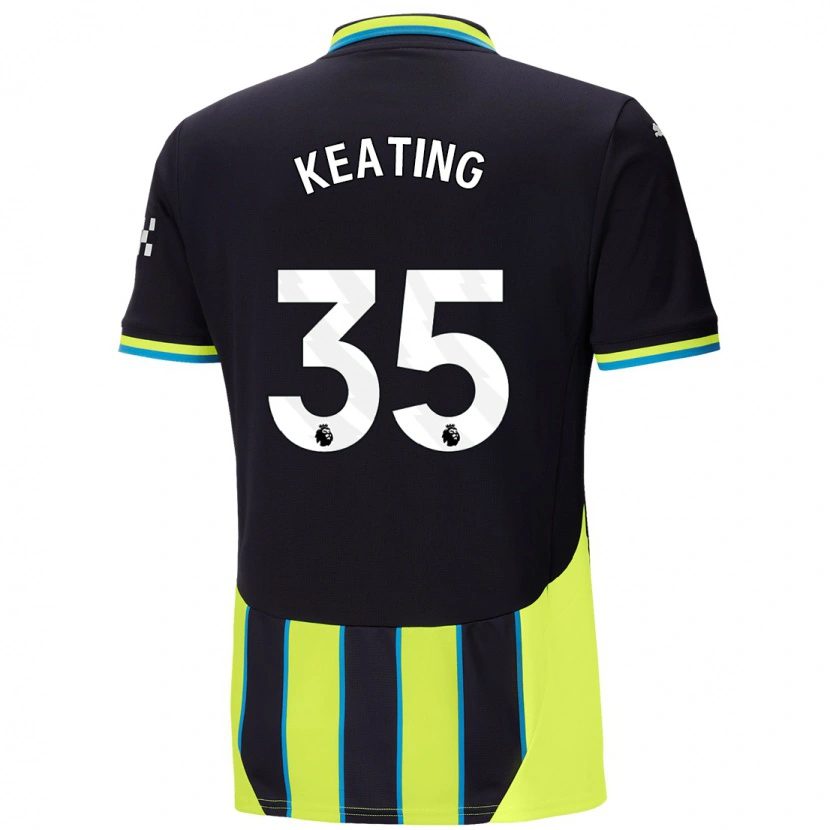 Danxen Mujer Camiseta Khiara Keating #35 Azul Amarillo 2ª Equipación 2024/25 La Camisa México