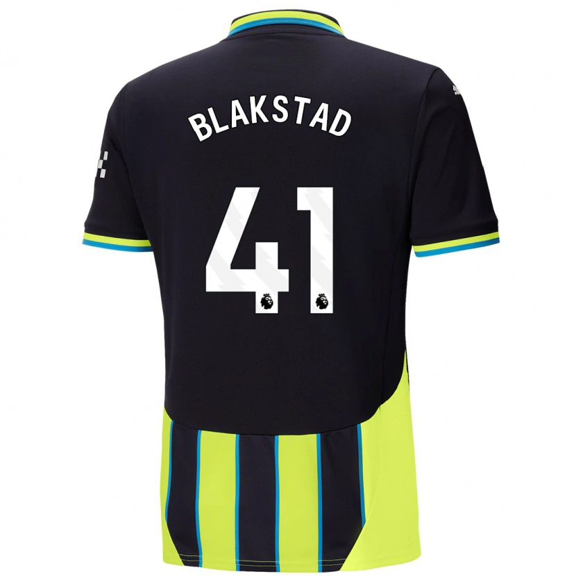 Danxen Mujer Camiseta Julie Blakstad #41 Azul Amarillo 2ª Equipación 2024/25 La Camisa México
