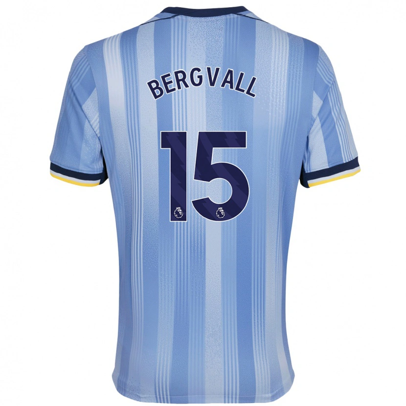 Danxen Mujer Camiseta Lucas Bergvall #15 Azul Claro 2ª Equipación 2024/25 La Camisa México