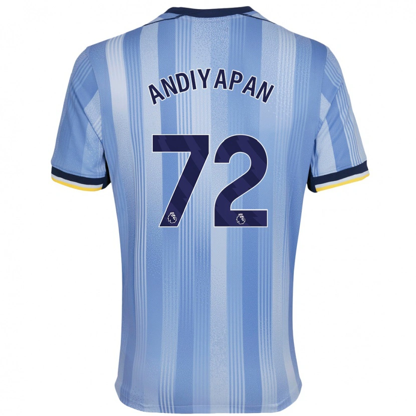 Danxen Mujer Camiseta William Andiyapan #72 Azul Claro 2ª Equipación 2024/25 La Camisa México
