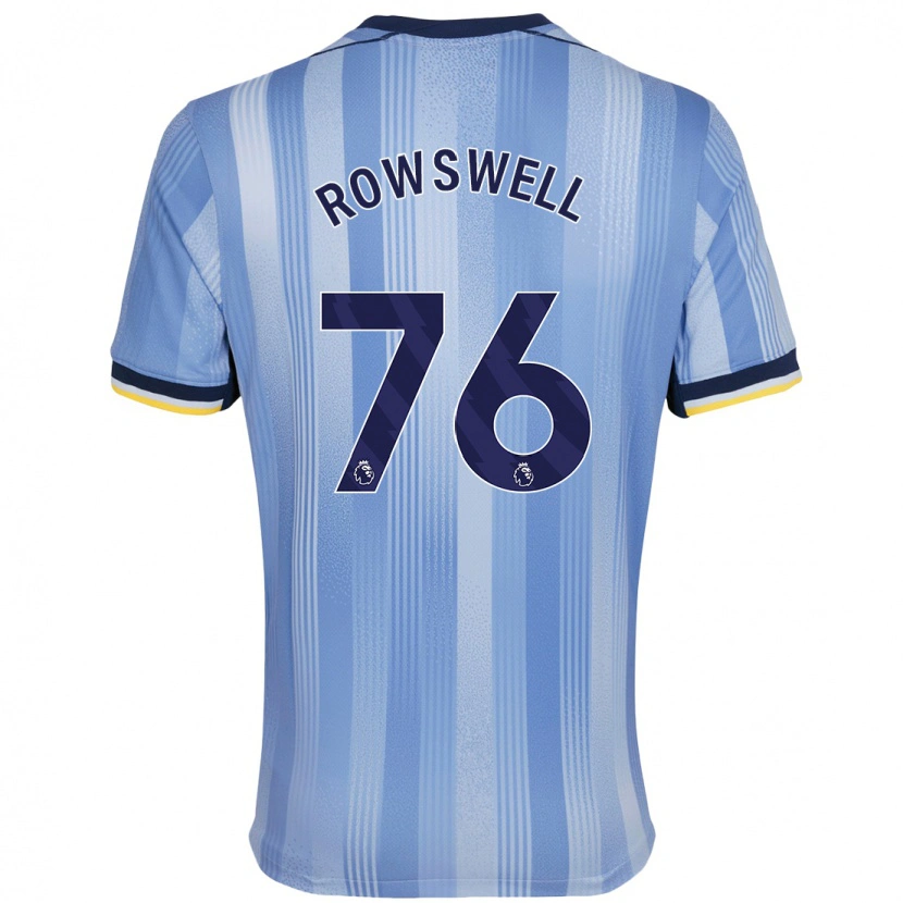 Danxen Mujer Camiseta James Rowswell #76 Azul Claro 2ª Equipación 2024/25 La Camisa México