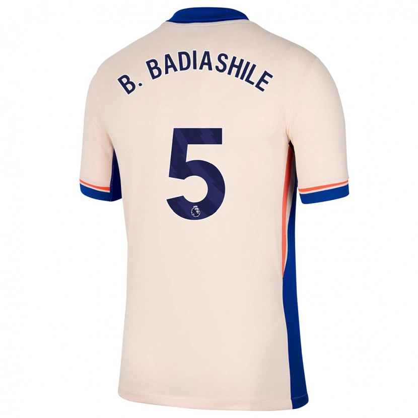 Danxen Mujer Camiseta Benoît Badiashile #5 Beige Claro 2ª Equipación 2024/25 La Camisa México