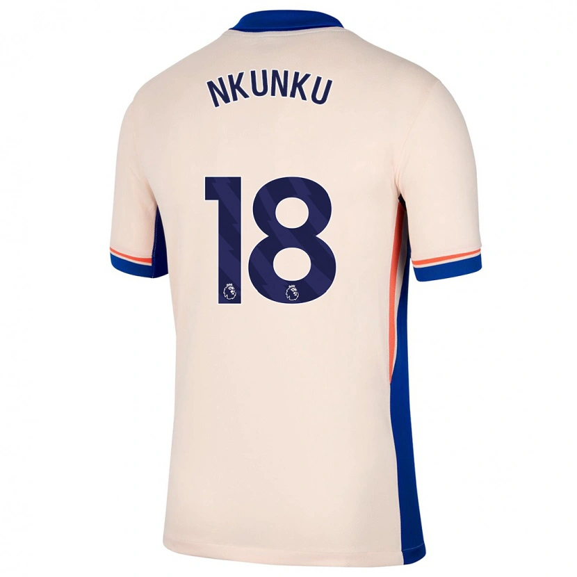 Danxen Mujer Camiseta Christopher Nkunku #18 Beige Claro 2ª Equipación 2024/25 La Camisa México