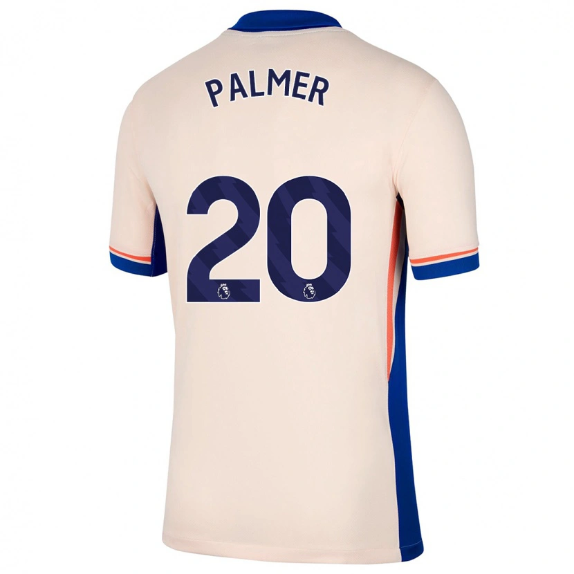 Danxen Mujer Camiseta Cole Palmer #20 Beige Claro 2ª Equipación 2024/25 La Camisa México