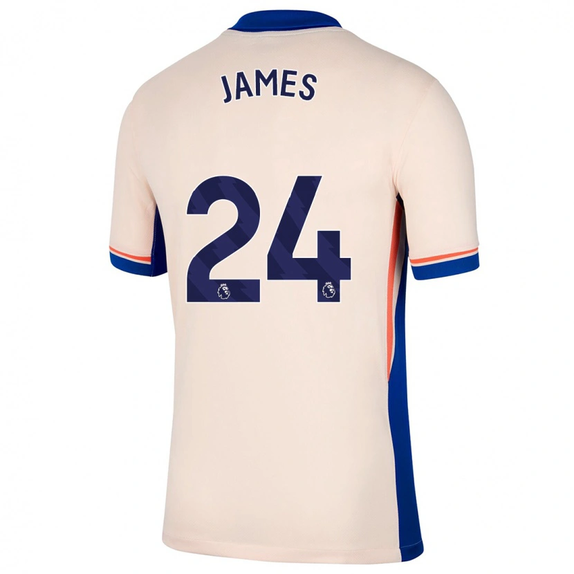 Danxen Mujer Camiseta Reece James #24 Beige Claro 2ª Equipación 2024/25 La Camisa México