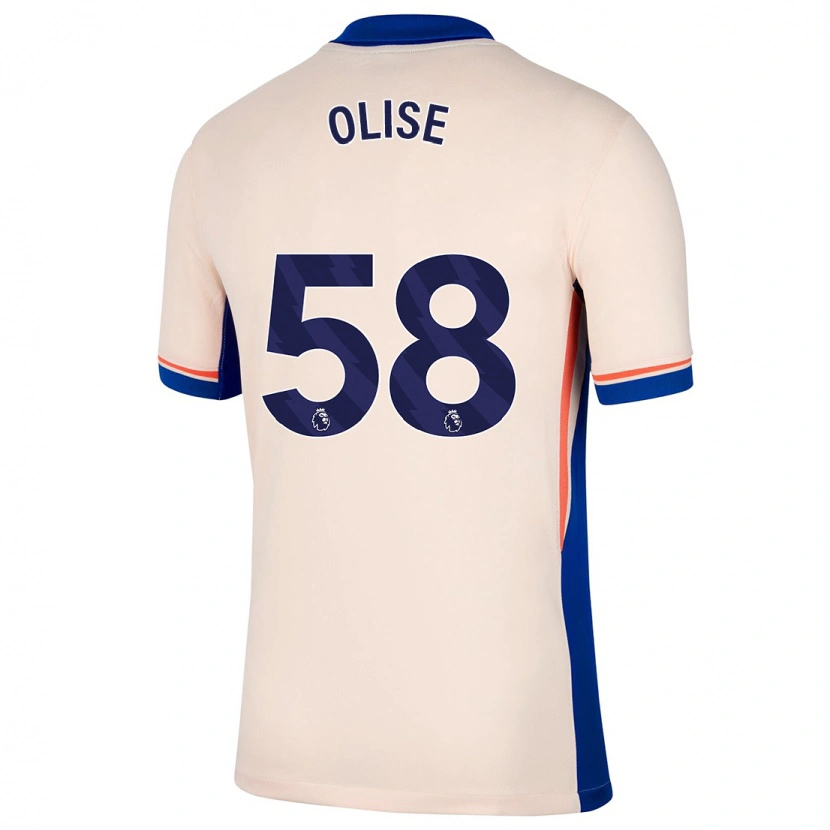 Danxen Mujer Camiseta Richard Olise #58 Beige Claro 2ª Equipación 2024/25 La Camisa México