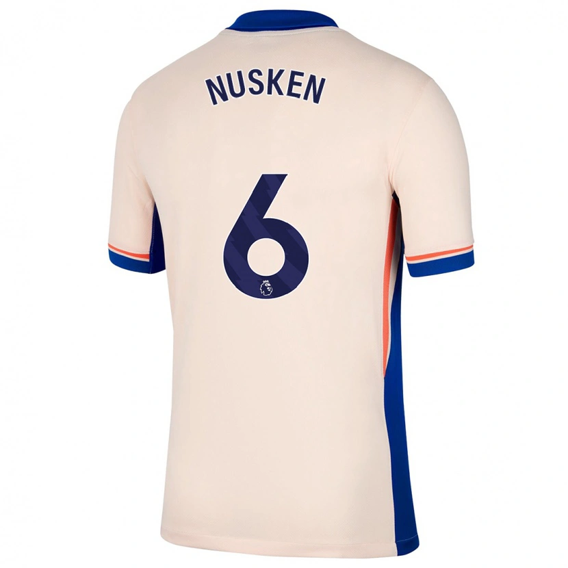Danxen Mujer Camiseta Sjoeke Nüsken #6 Beige Claro 2ª Equipación 2024/25 La Camisa México