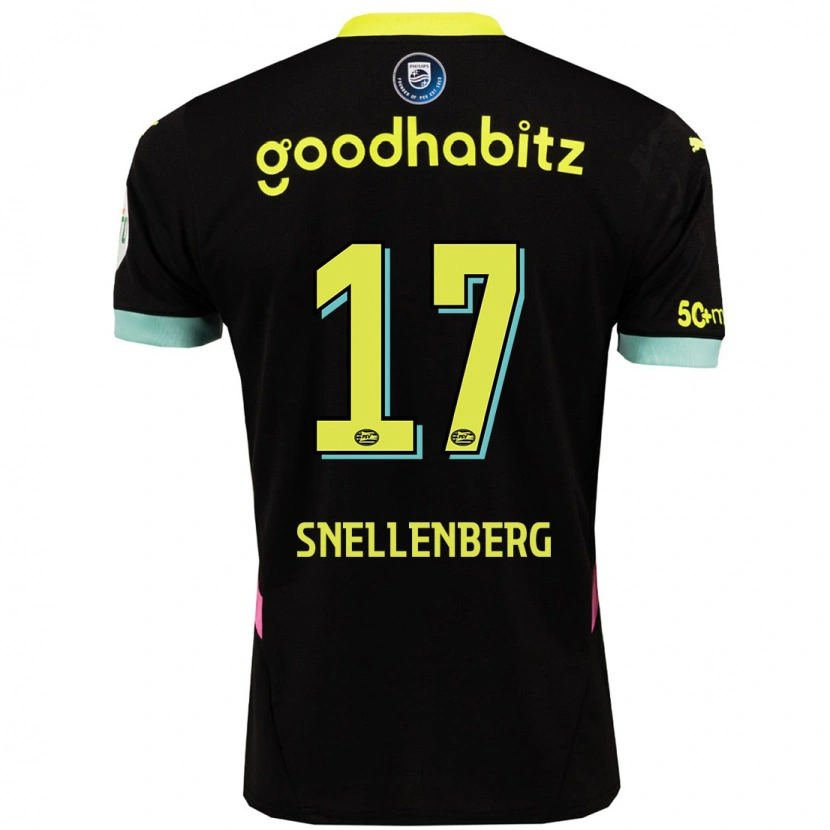 Danxen Mujer Camiseta Maxime Snellenberg #17 Negro Amarillo 2ª Equipación 2024/25 La Camisa México