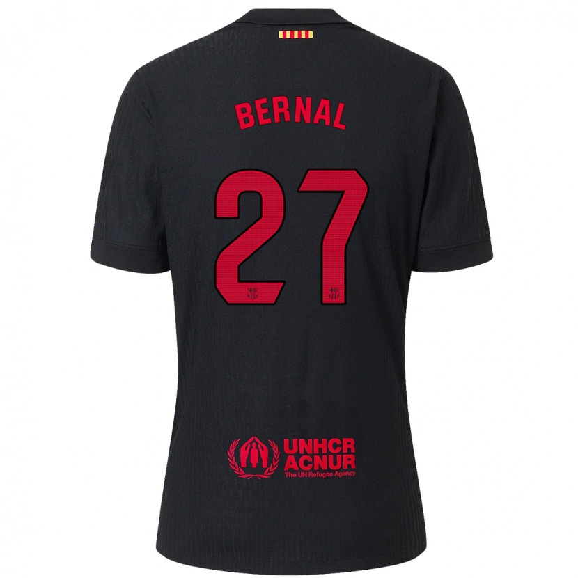 Danxen Mujer Camiseta Marc Bernal #27 Negro Rojo 2ª Equipación 2024/25 La Camisa México