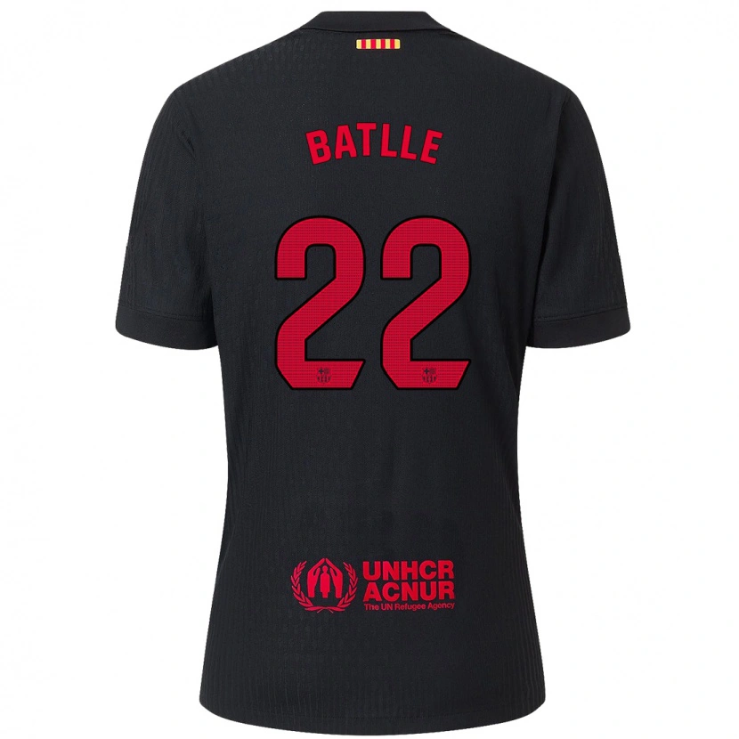 Danxen Mujer Camiseta Ona Batlle #22 Negro Rojo 2ª Equipación 2024/25 La Camisa México
