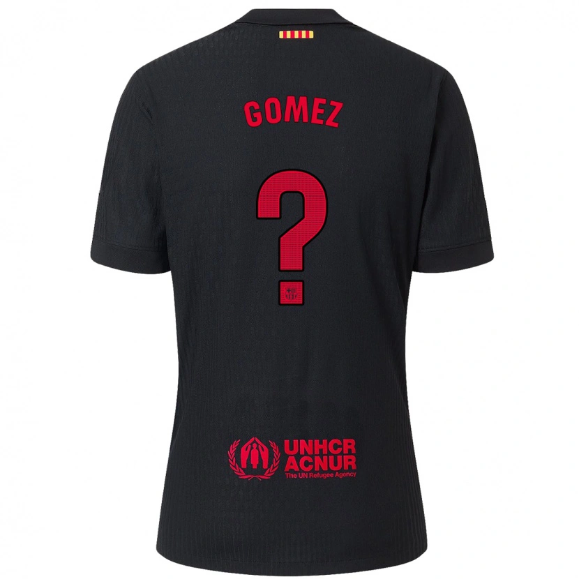 Danxen Mujer Camiseta Antonio Gomez #0 Negro Rojo 2ª Equipación 2024/25 La Camisa México