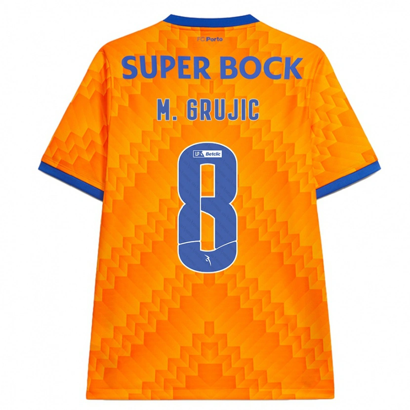 Danxen Mujer Camiseta Marko Grujic #8 Naranja 2ª Equipación 2024/25 La Camisa México