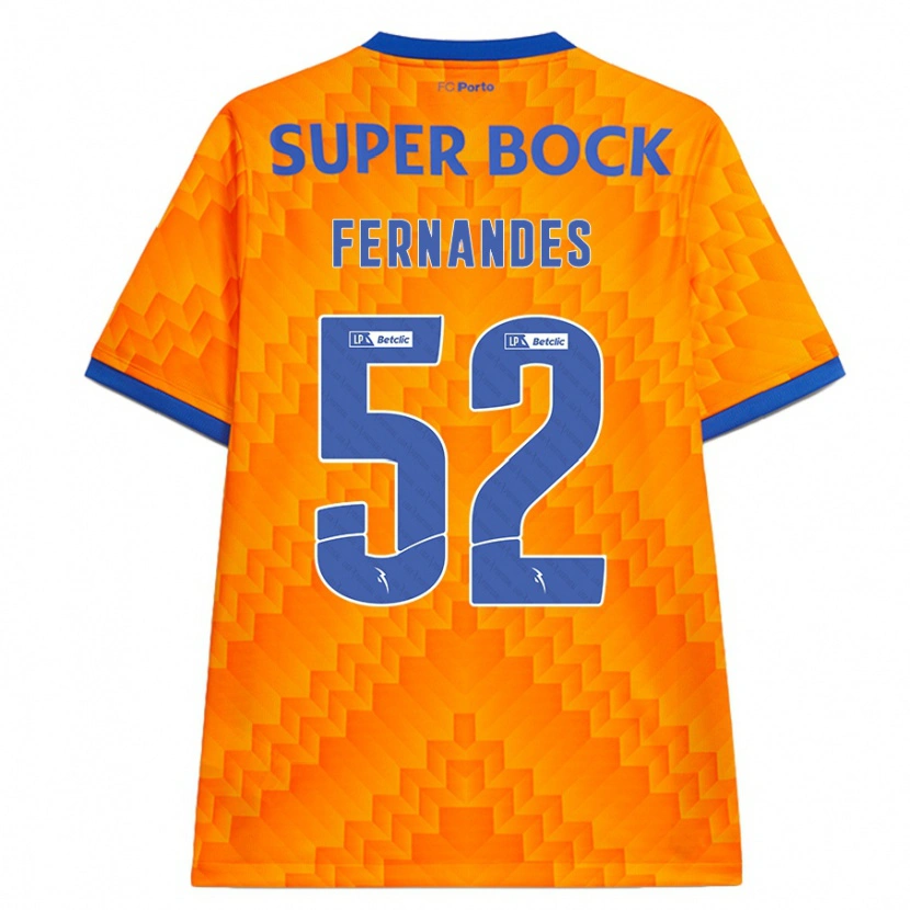 Danxen Mujer Camiseta Martim Fernandes #52 Naranja 2ª Equipación 2024/25 La Camisa México