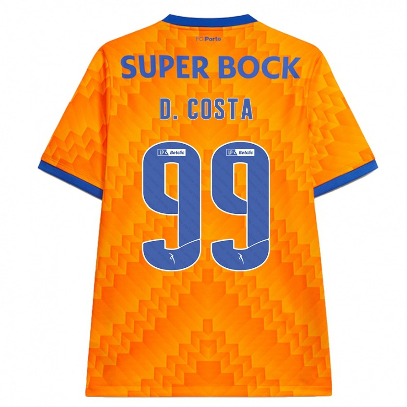 Danxen Mujer Camiseta Diogo Costa #99 Naranja 2ª Equipación 2024/25 La Camisa México
